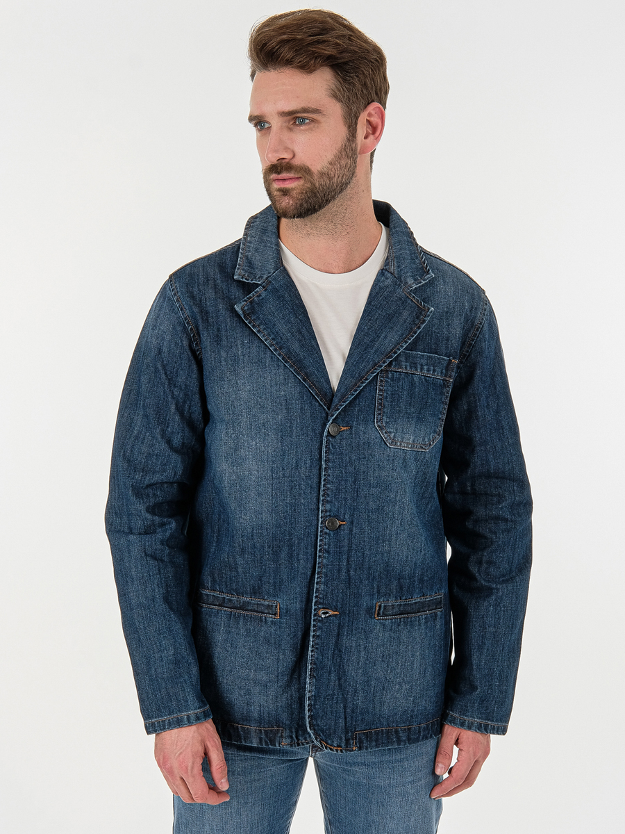 

Пиджак мужской MOSSMORE GD46900279 синий 52 RU, GD46900279