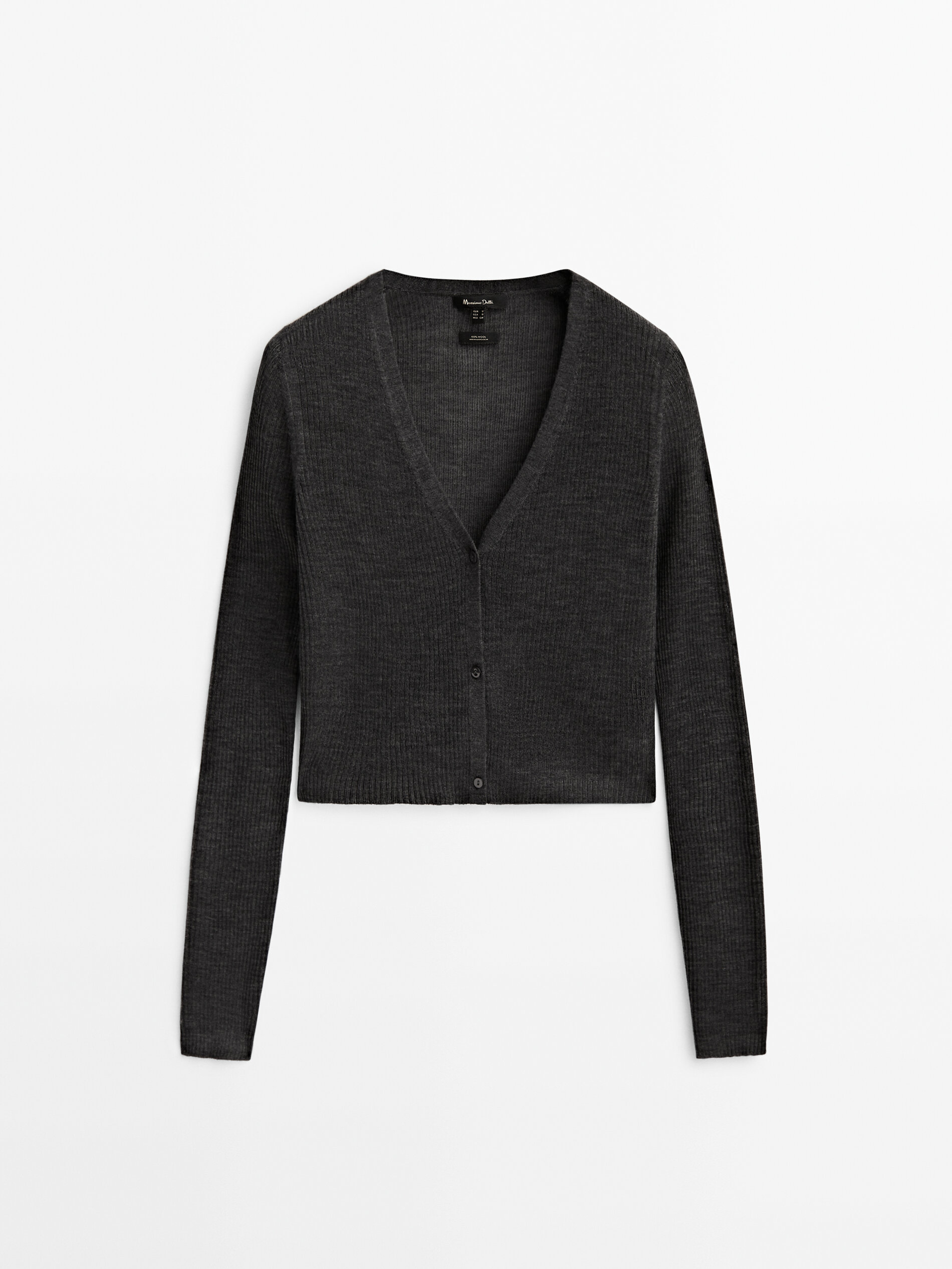 

Кардиган женский Massimo Dutti 05659653801 серый XS, 05659653801