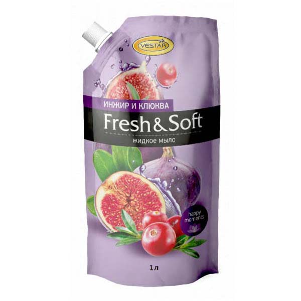 Жидкое мыло Vestar Fresh & Soft Инжир и клюква 1 л