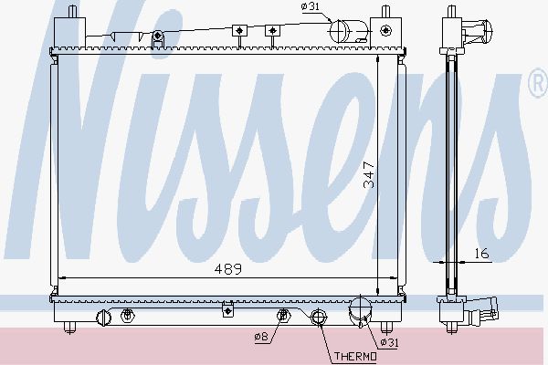 

NS64799 радиатор системы охлаждения АКПП Toyota Echo 1.3/1.5 98>