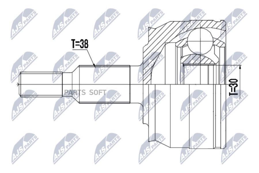

Nty Npzvw041 Шрус Наружный, Vw T5/T6 2.0Tdi/Bitd 2.0Tsi 06.2013-