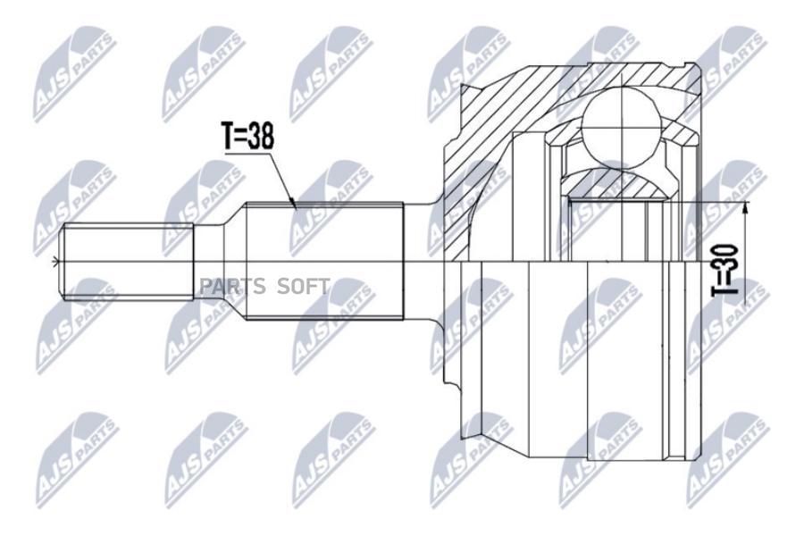 Nty Npzvw041 Шрус Наружный, Vw T5/T6 2.0Tdi/Bitd 2.0Tsi 06.2013-