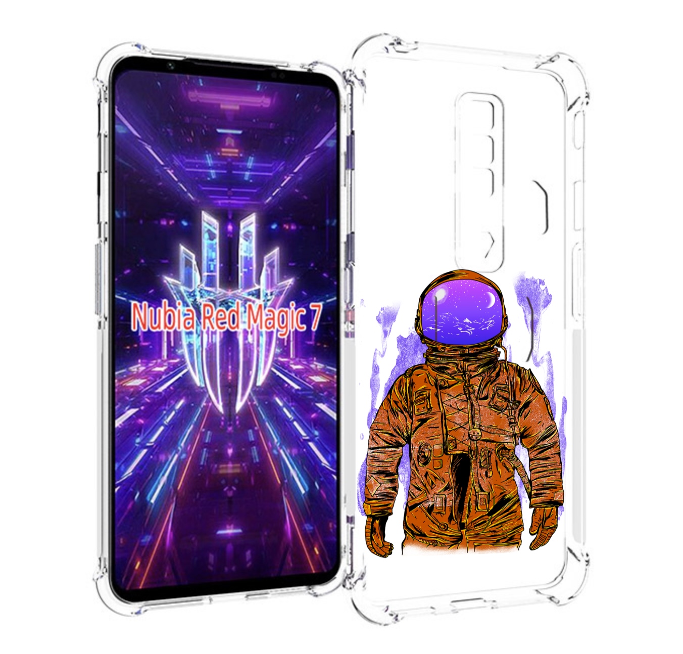 Чехол MyPads нарисованный мужчина в скафандре для ZTE Nubia Red Magic 7