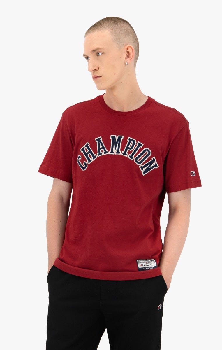 фото Футболка мужская champion rochester bookstore crewneck t-shirt красная s