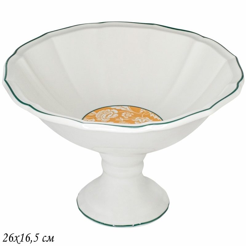 

Фруктовница 26х16,5 см. АДОНИС на ножке Фарфор Lenardi (177362), 205-199