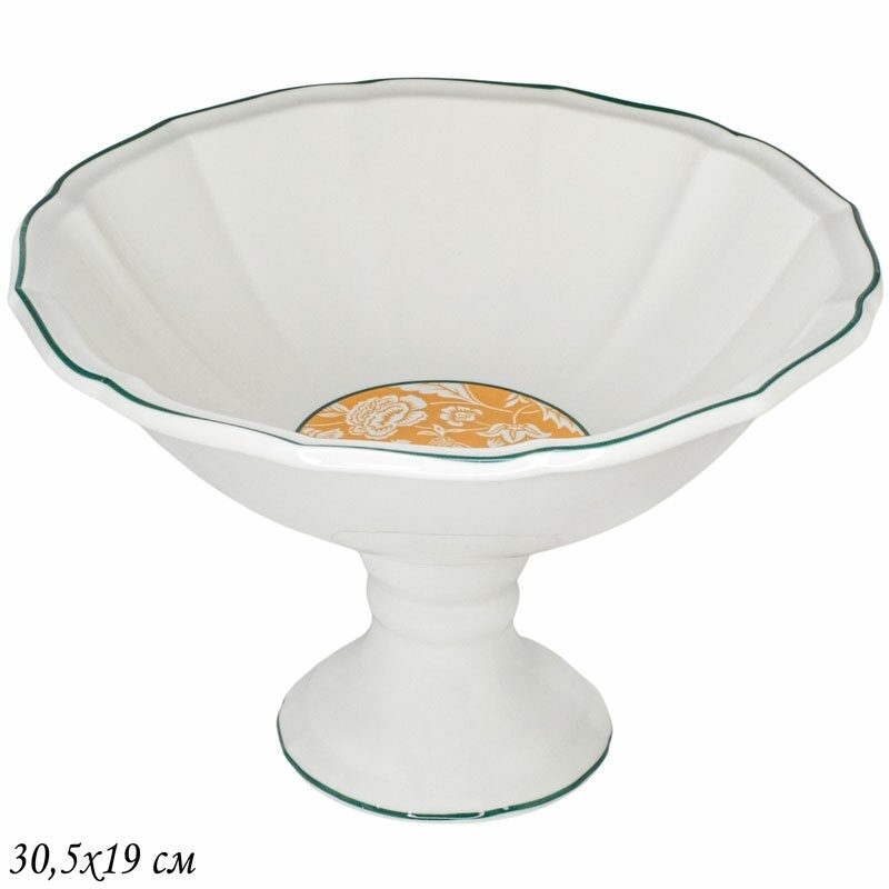 

Фруктовница 30,5х19 см. АДОНИС на ножке Фарфор Lenardi (177363), 205-200