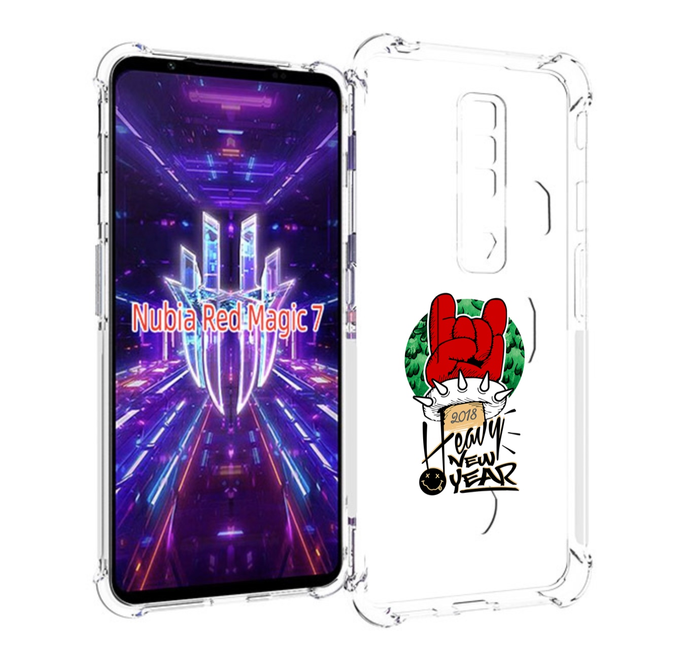 

Чехол MyPads Гангстер новый год для ZTE Nubia Red Magic 7, Прозрачный, Tocco