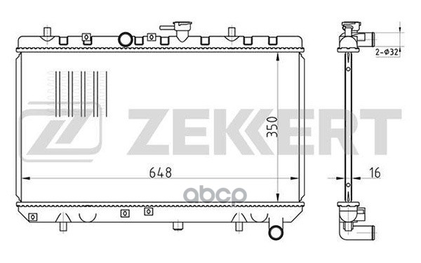 

Радиатор Охл. Дв. Kia Rio 02- Zekkert арт. mk-1421