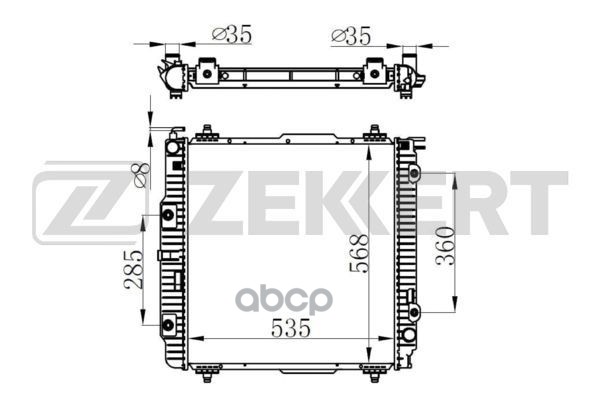 

Радиатор Охл. Дв. Mb G-Class (W461 W463) 89- Zekkert арт. mk-1565