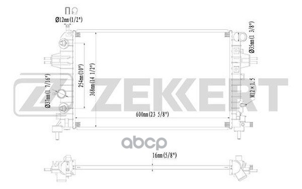 

Радиатор Охл. Дв. Opel Astra H 04- Zafira B 05- Zekkert арт. mk-1221