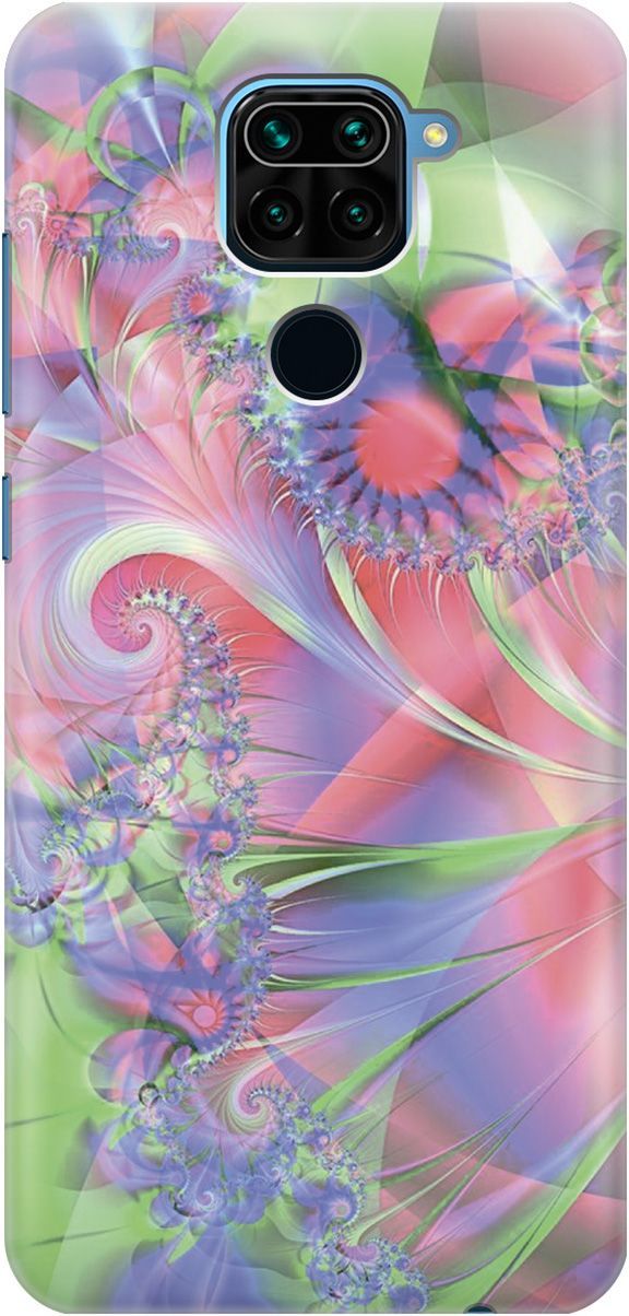 

Чехол на Xiaomi Redmi Note 9 "Красно-зеленая абстракция", Зеленый;красный, 2386