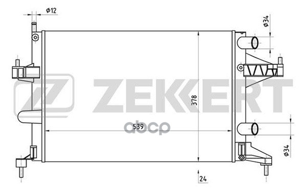 фото Радиатор охл. дв. opel corsa c 00- tigra b 04- zekkert арт. mk-1152