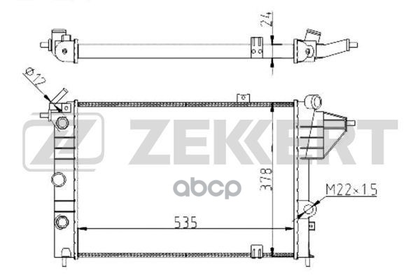 

Радиатор Охл. Дв. Opel Vectra A 88- Zekkert арт. mk-1264