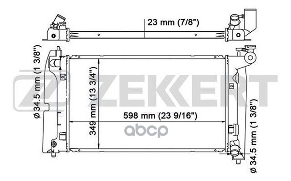 

Радиатор Охл. Дв. Toyota Corolla (E120) 01- Corolla Verso (E120) 01- Zekkert арт. mk-1167