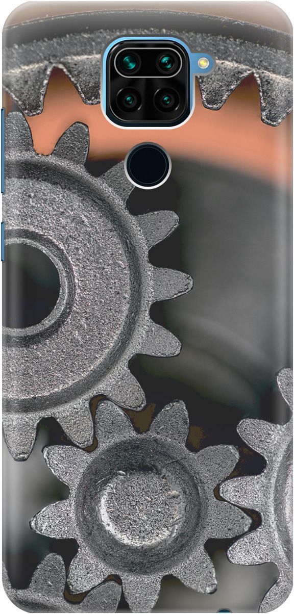 

Силиконовый чехол на Xiaomi Redmi Note 9 "Шестеренки", Оранжевый;серый, 2386