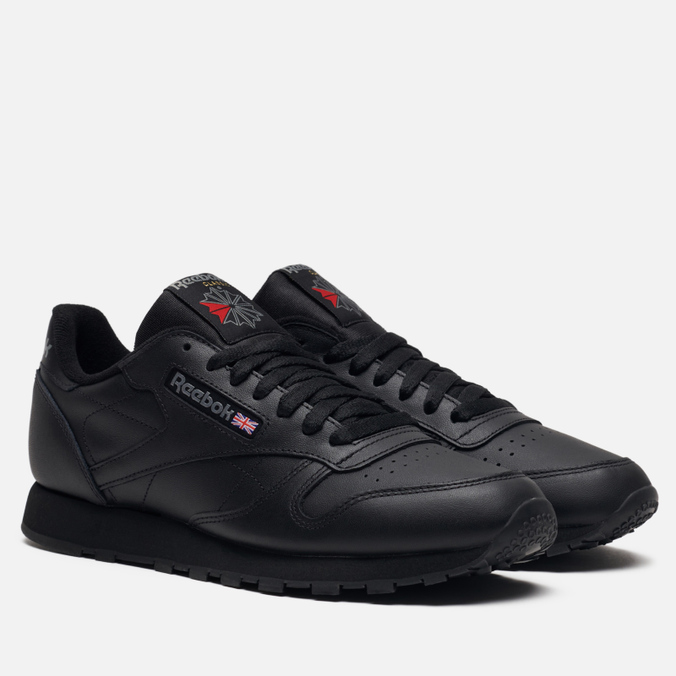 фото Кроссовки мужские reebok classic leather черные 40 eu