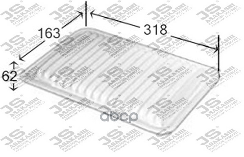 

Фильтр воздушный JS Asakashi A1507