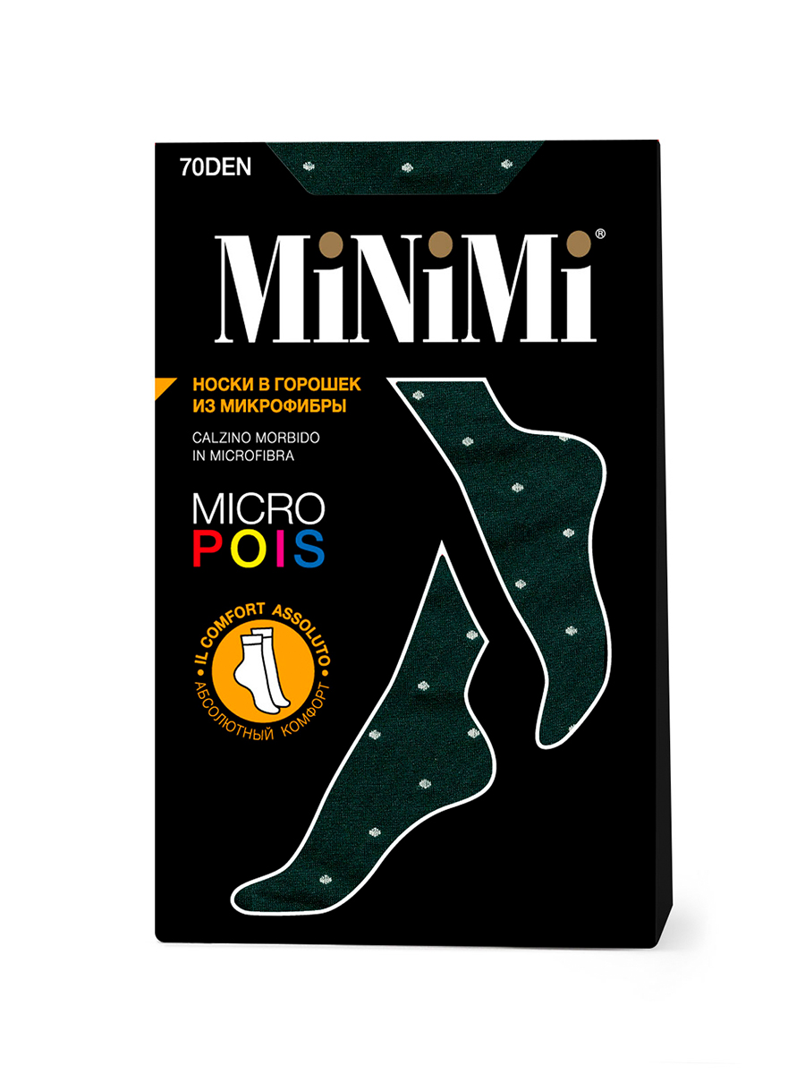 Носки женские Minimi MICRO POIS 70 зеленые 35-40