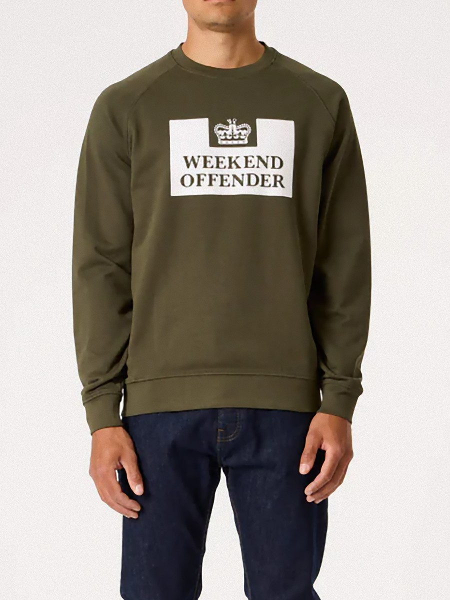 

Свитшот мужской Weekend Offender SWAW2207-DGRN хаки S, SWAW2207-DGRN