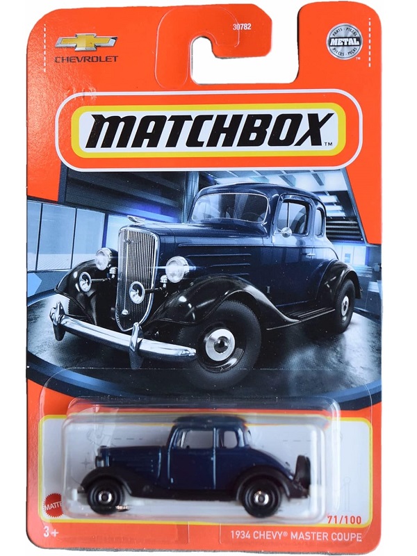 Машинка Mattel Matchbox 1934 Chevy Master Coupe, HFR52 C0859 071 из 100 original mattel matchbox 30782 car model 1 64 diecast 70 years 2018 dodge charger 13 100 vehicle toys for boys collection gift