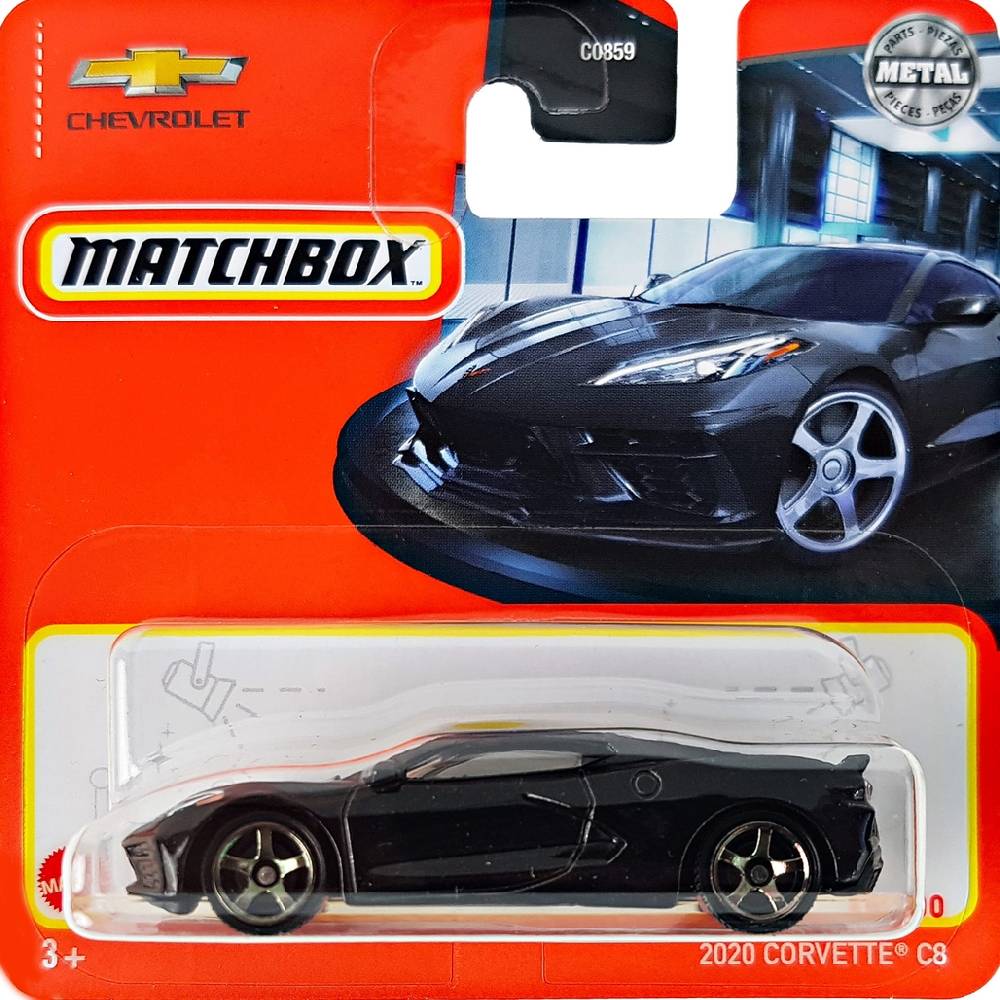 Машинка Mattel Matchbox 2020 Corvette C8, HFR84 C0859 020 из 100 original mattel matchbox car 1 64 diecast 70 years 2016 nissan sentra 70 100 vehicle toys for boys collection kids birthday gift