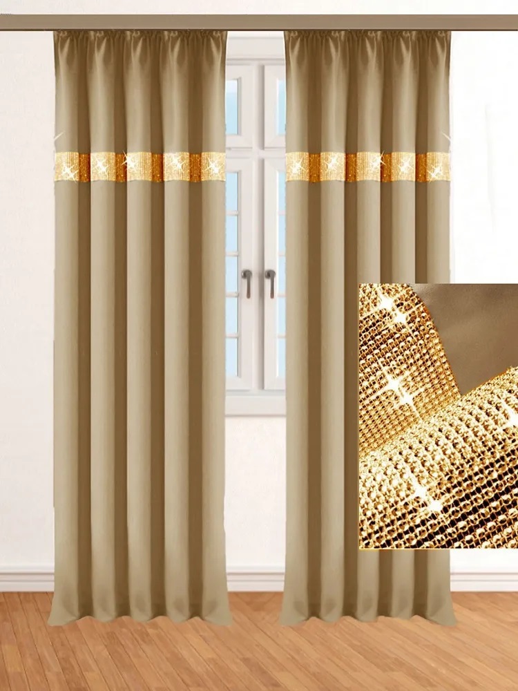 

Штора Блэкаут со стразами 200x270см