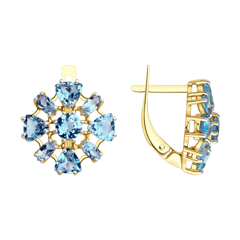 

Серьги из желтого золота Diamant 53-320-02436-1, топаз, 53-320-02436-1