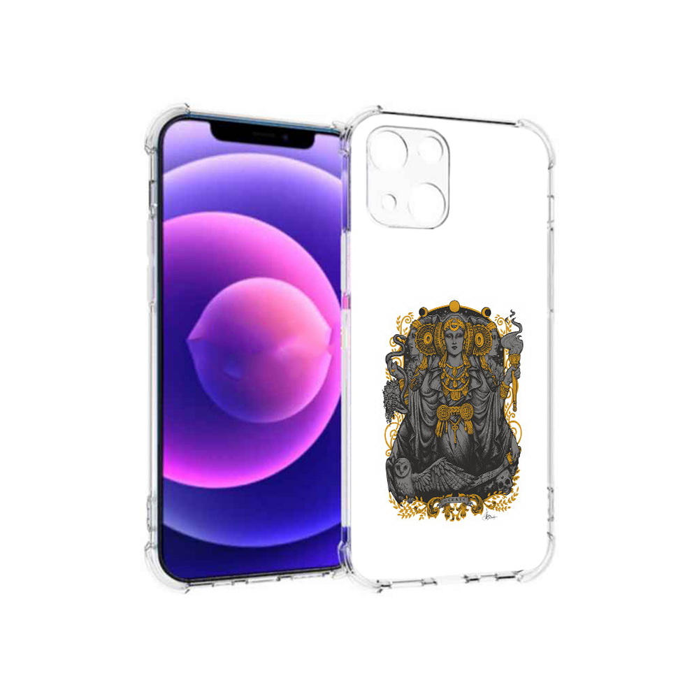 

Чехол MyPads Tocco для Apple iPhone 13 mini божество с золотыми элементами, Прозрачный, Tocco