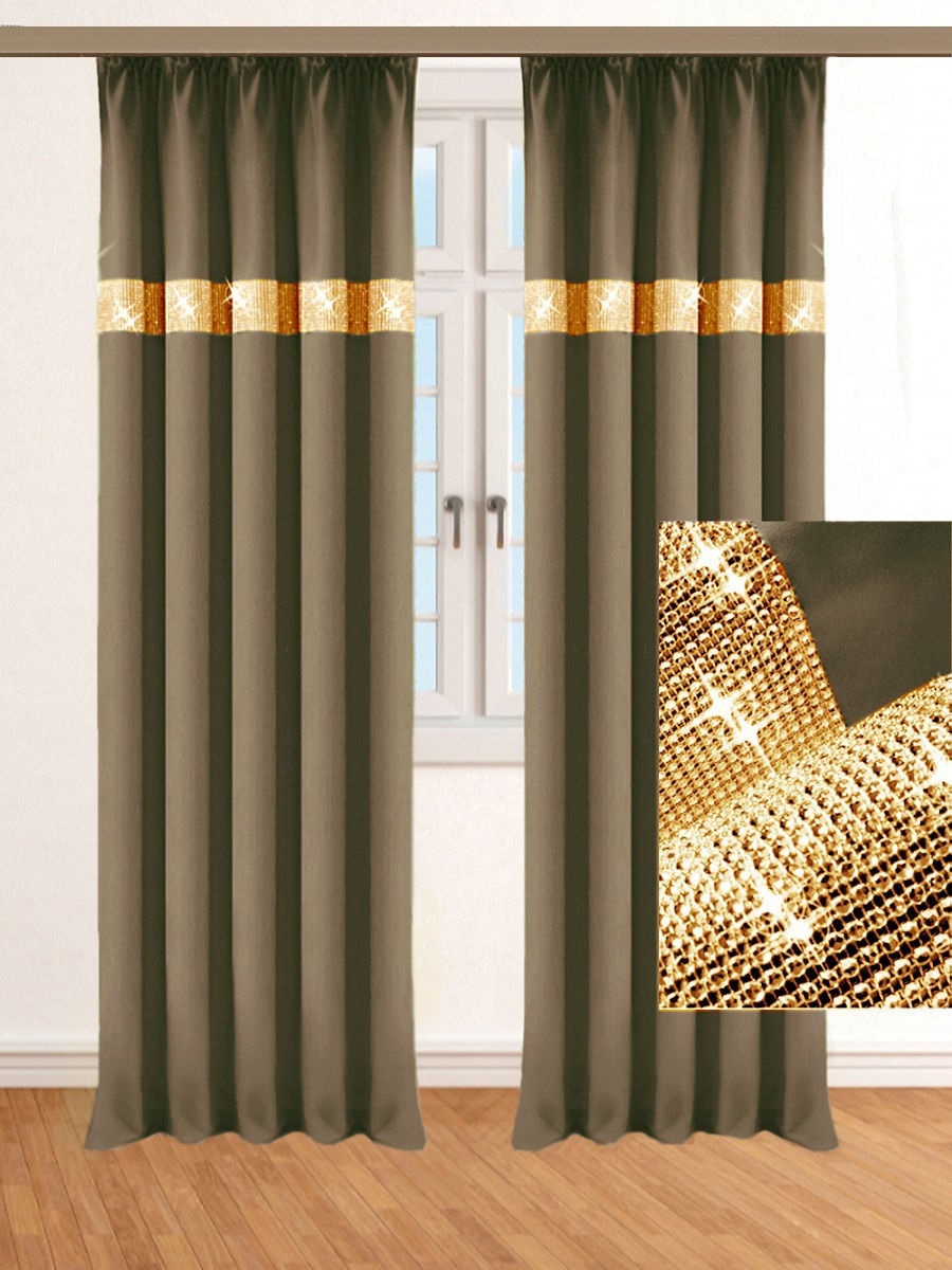 

Штора Блэкаут со стразами 200x270см