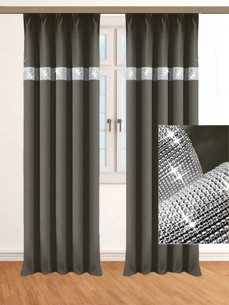 

Штора Блэкаут со стразами 200x270см