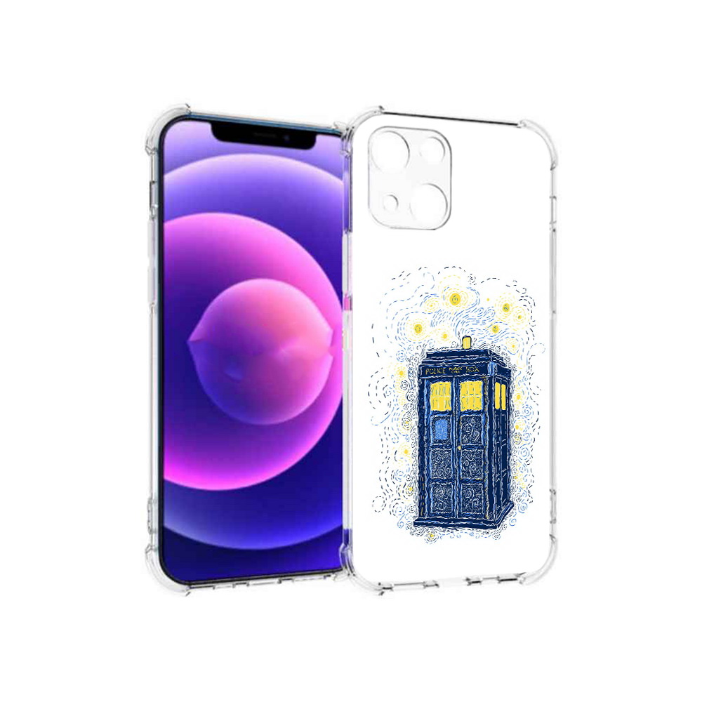 

Чехол MyPads Tocco для Apple iPhone 13 mini будка рисунок (PT162959.608.249), Прозрачный, Tocco