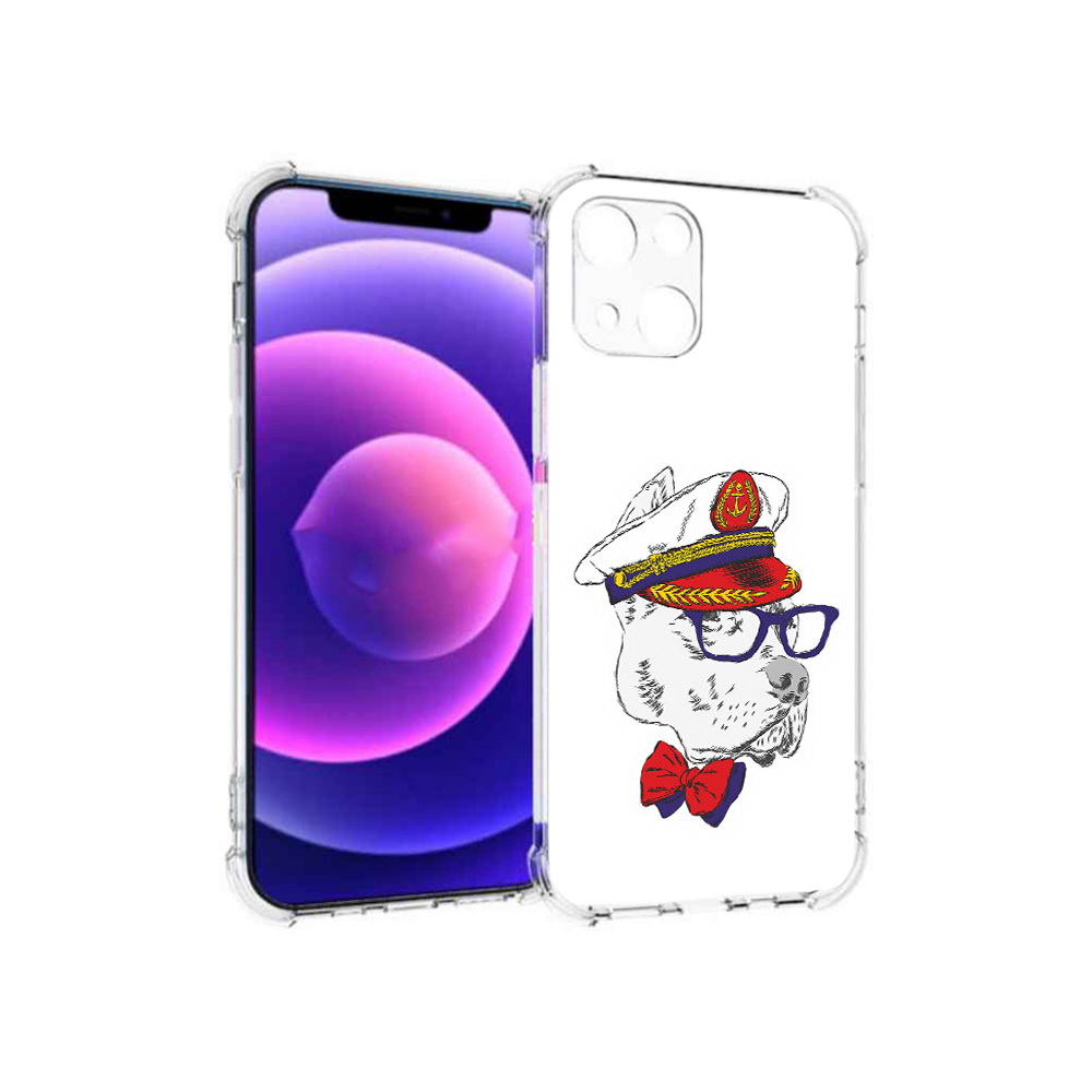 

Чехол MyPads Tocco для Apple iPhone 13 mini бульдог (PT162959.608.251), Прозрачный, Tocco