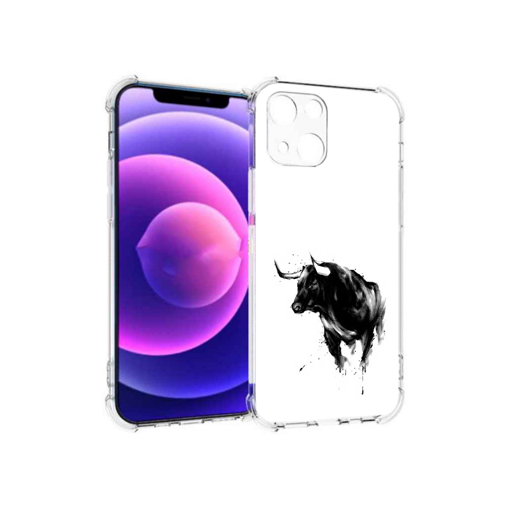 

Чехол MyPads Tocco для Apple iPhone 13 mini бык (PT162959.608.254), Прозрачный, Tocco