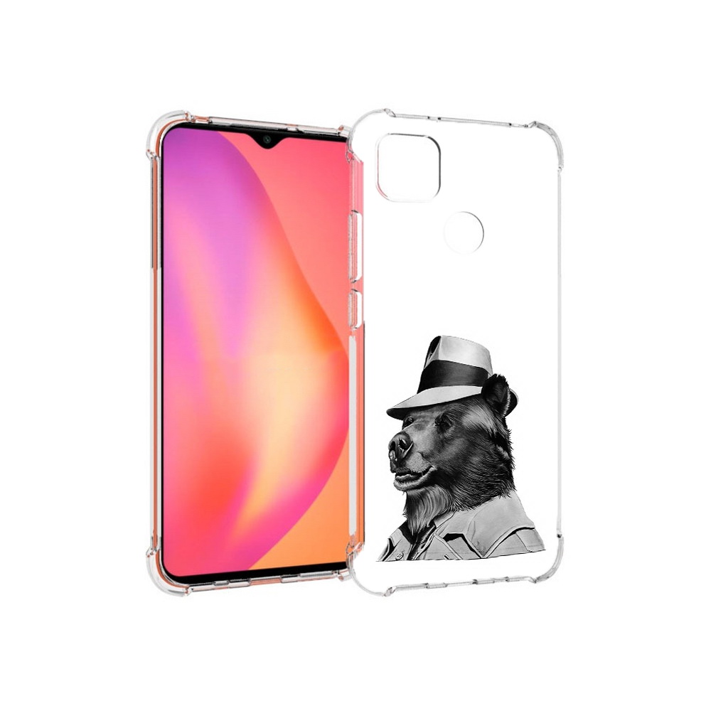 

Чехол MyPads Tocco для Xiaomi Redmi 9C медведь в шляпе (PT152115.265.465), Прозрачный, Tocco