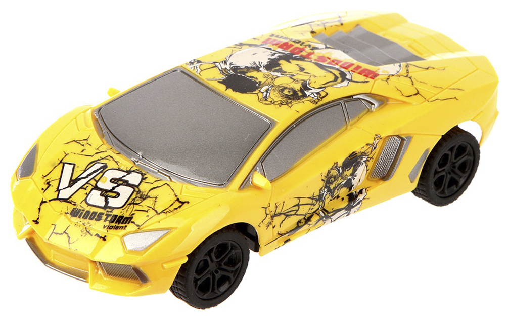 Машина 1000toys инерционная Спортивная, желтый