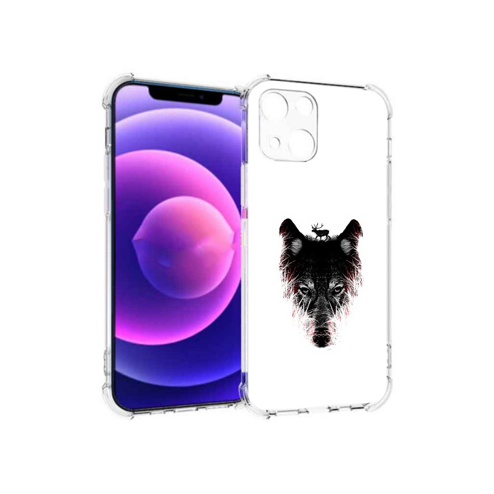 

Чехол MyPads Tocco для Apple iPhone 13 mini волк в траве (PT162959.608.267), Прозрачный, Tocco