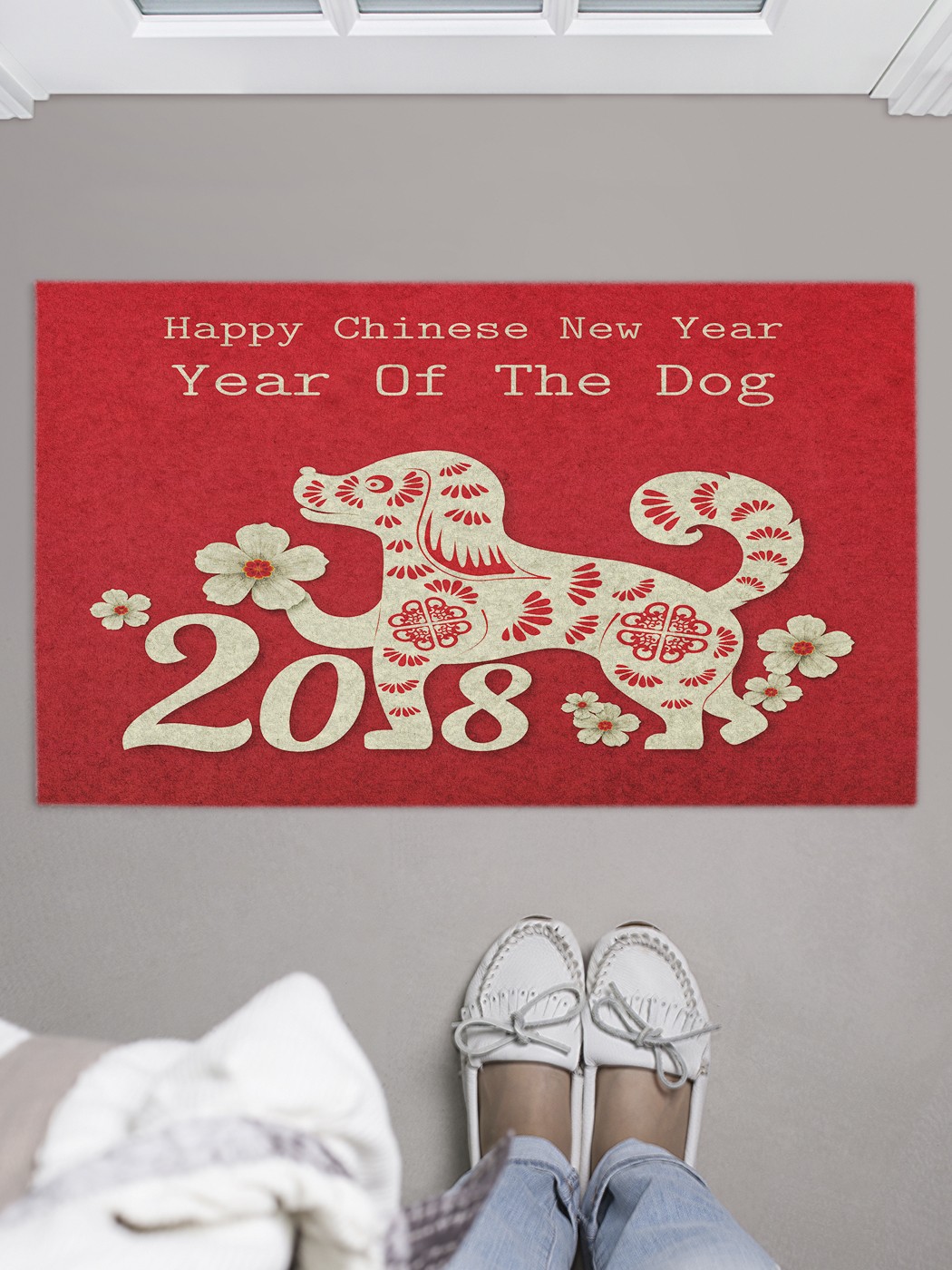 

Придверный коврик в прихожую для обуви, на резиновой основе, 75x45 см door_59925 JoyArty