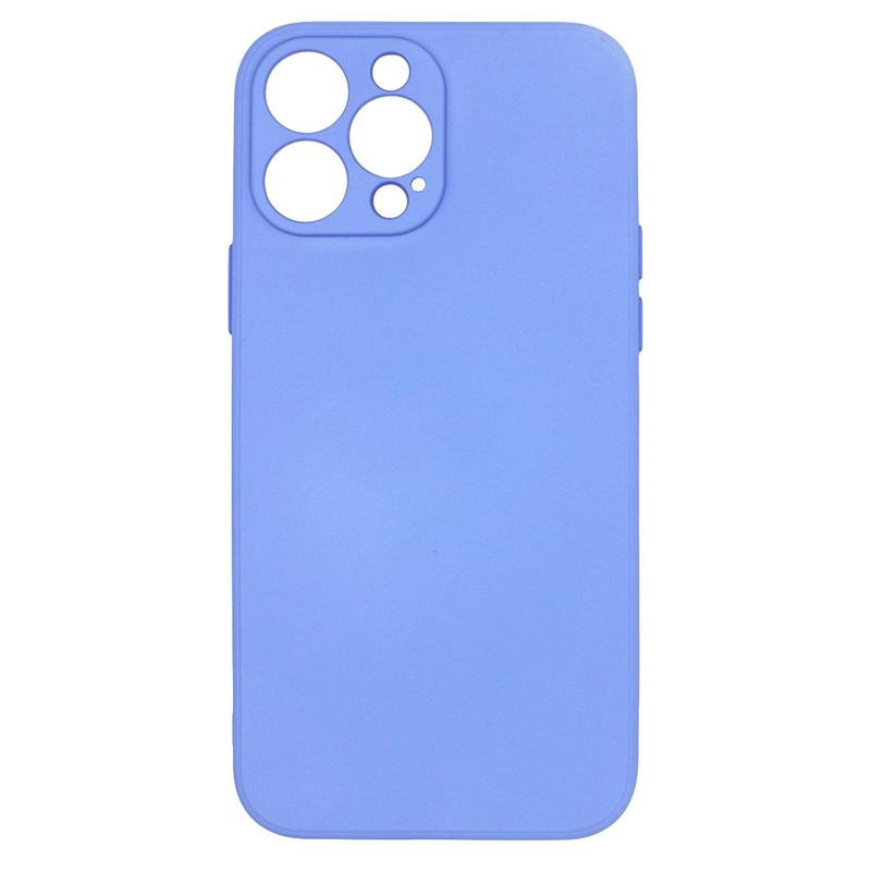 

Чехол клип-кейс PERO LIQUID SILICONE для Apple iPhone 13 Pro Max голубой