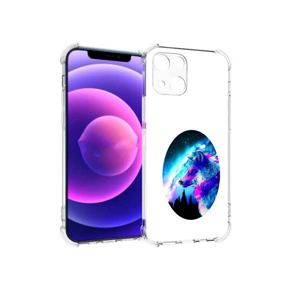 

Чехол MyPads Tocco для Apple iPhone 13 mini голубой волк (PT162959.608.293), Прозрачный, Tocco