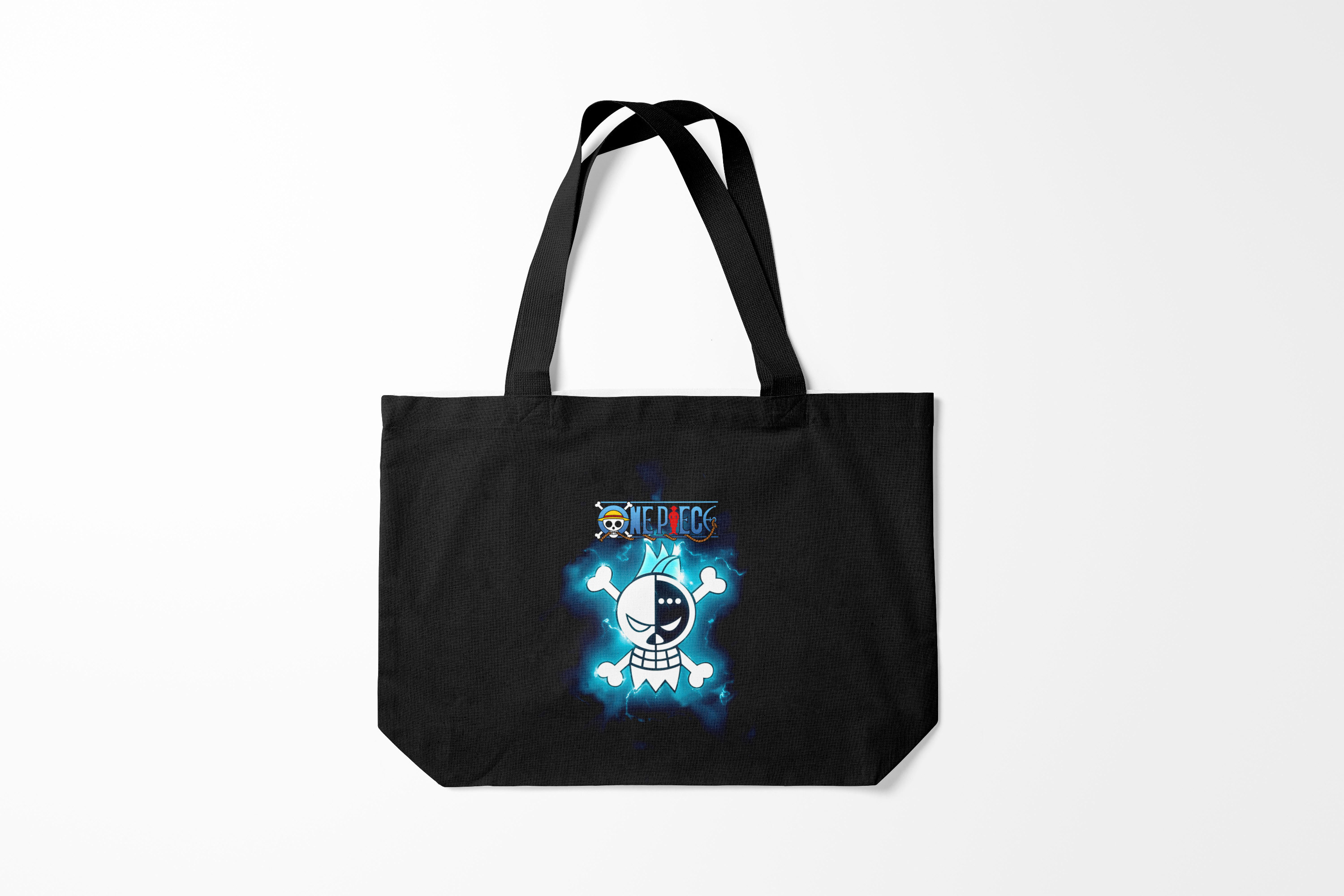 

Сумка шoппер унисекс Burnettie One Piece Веселый Роджер Фрэнки, черный, One Piece Веселый Роджер Фрэнки