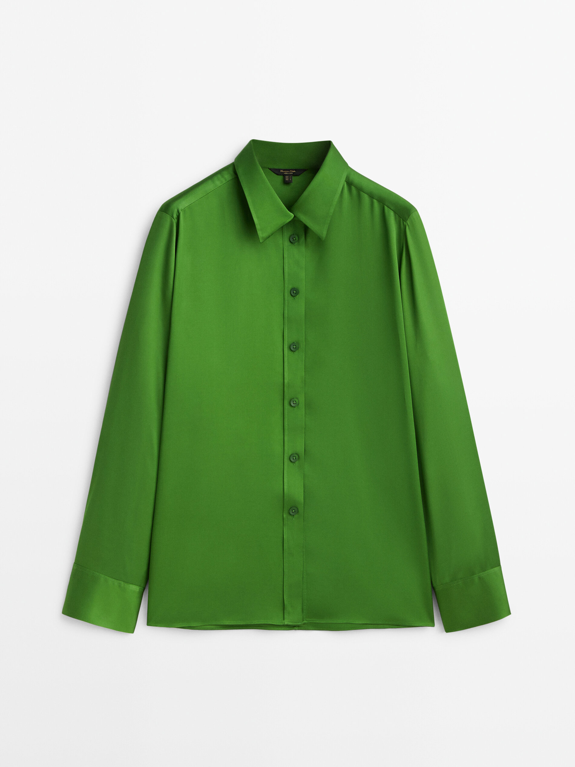

Блуза женская Massimo Dutti 05107642500 зеленая S, 05107642500