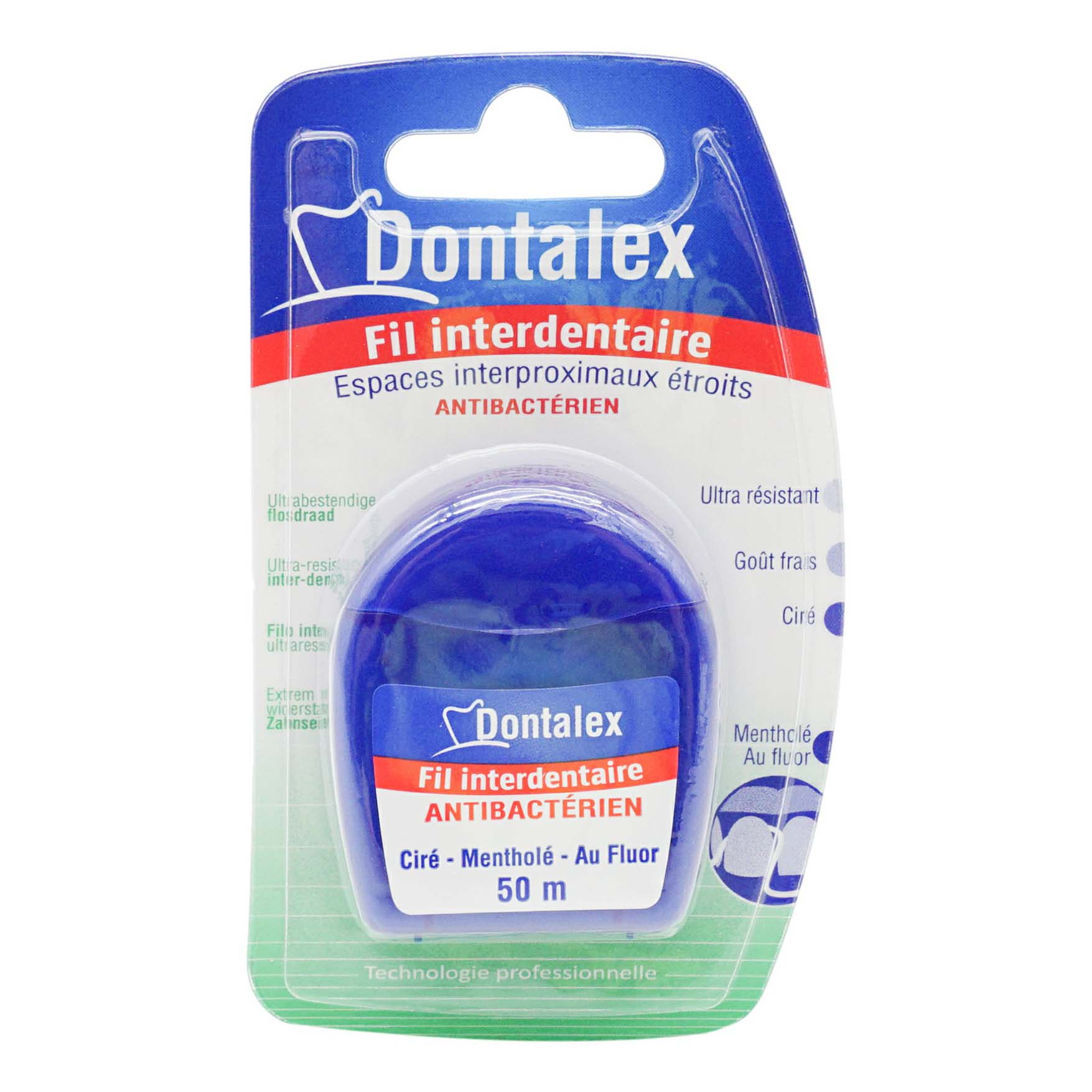 Зубная нить Dontalex антибактериальная 50 м