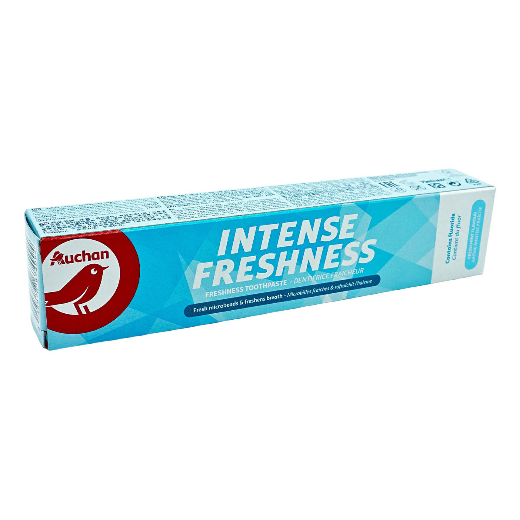 фото Зубная паста auchan intense freshness 75 мл