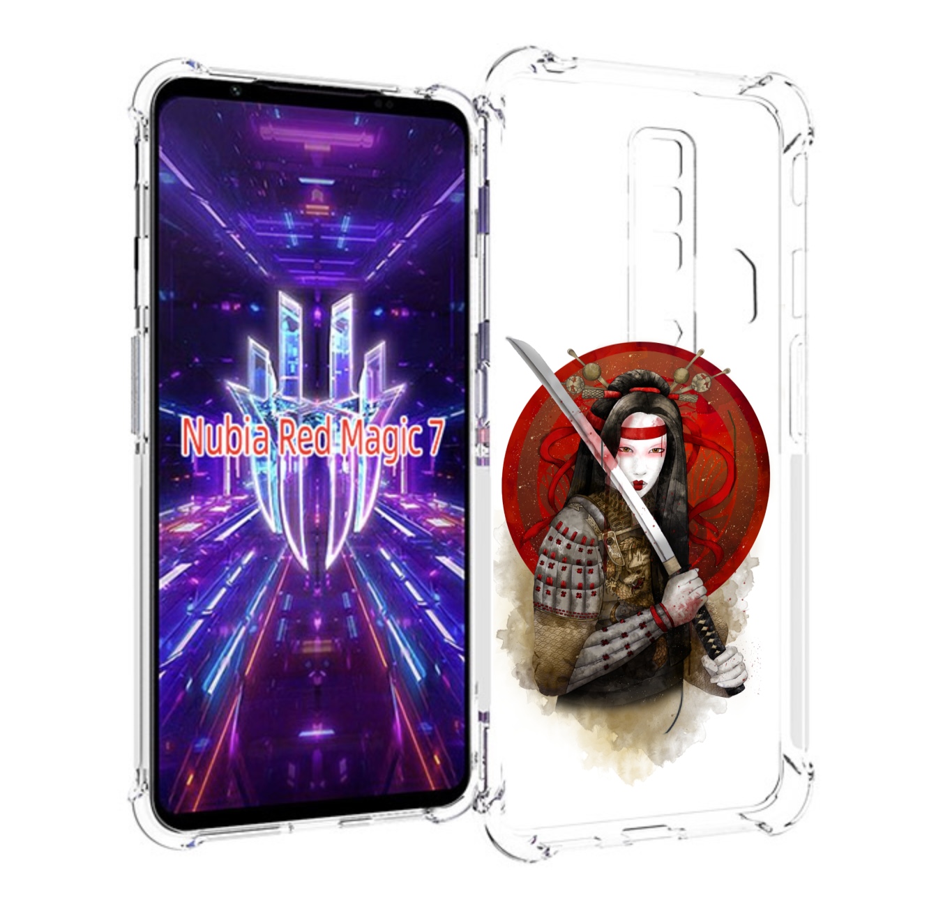Чехол MyPads рисованная девушка с катаной для ZTE Nubia Red Magic 7