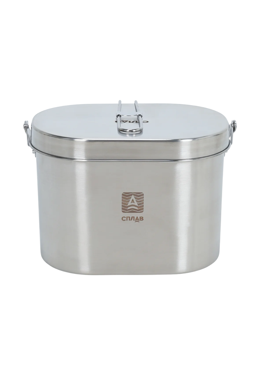 

Котелок (Кан) Сплав стальной 4.5 с чехлом, Серебристый, 507444