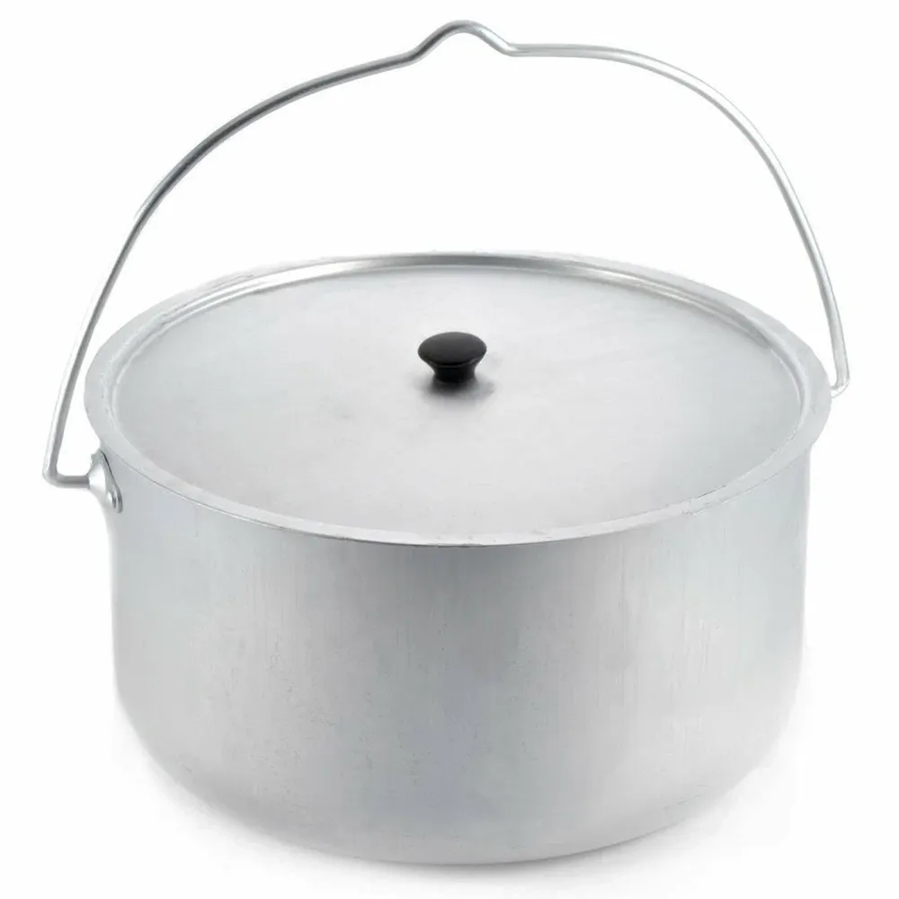 

Котелок костровой цилиндрический 6 л, алюм.(Следопыт), Серебристый, PF-CWS-P