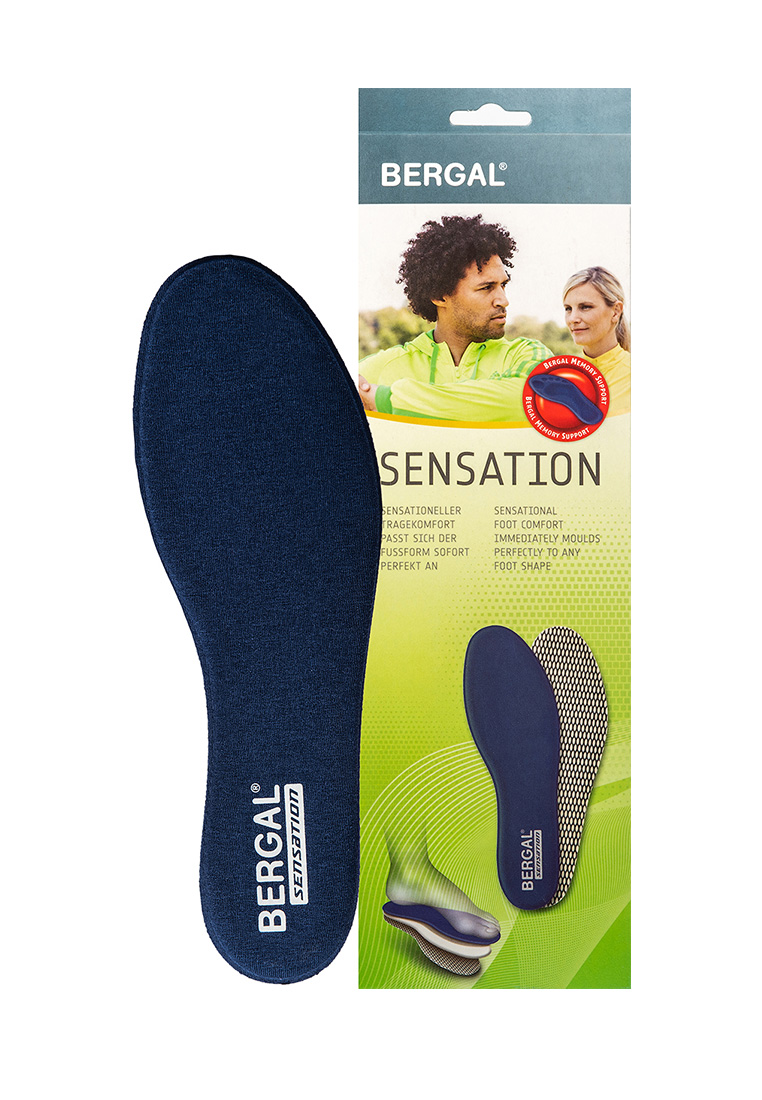Стельки для обуви унисекс BERGAL SENSATION BLUE 39