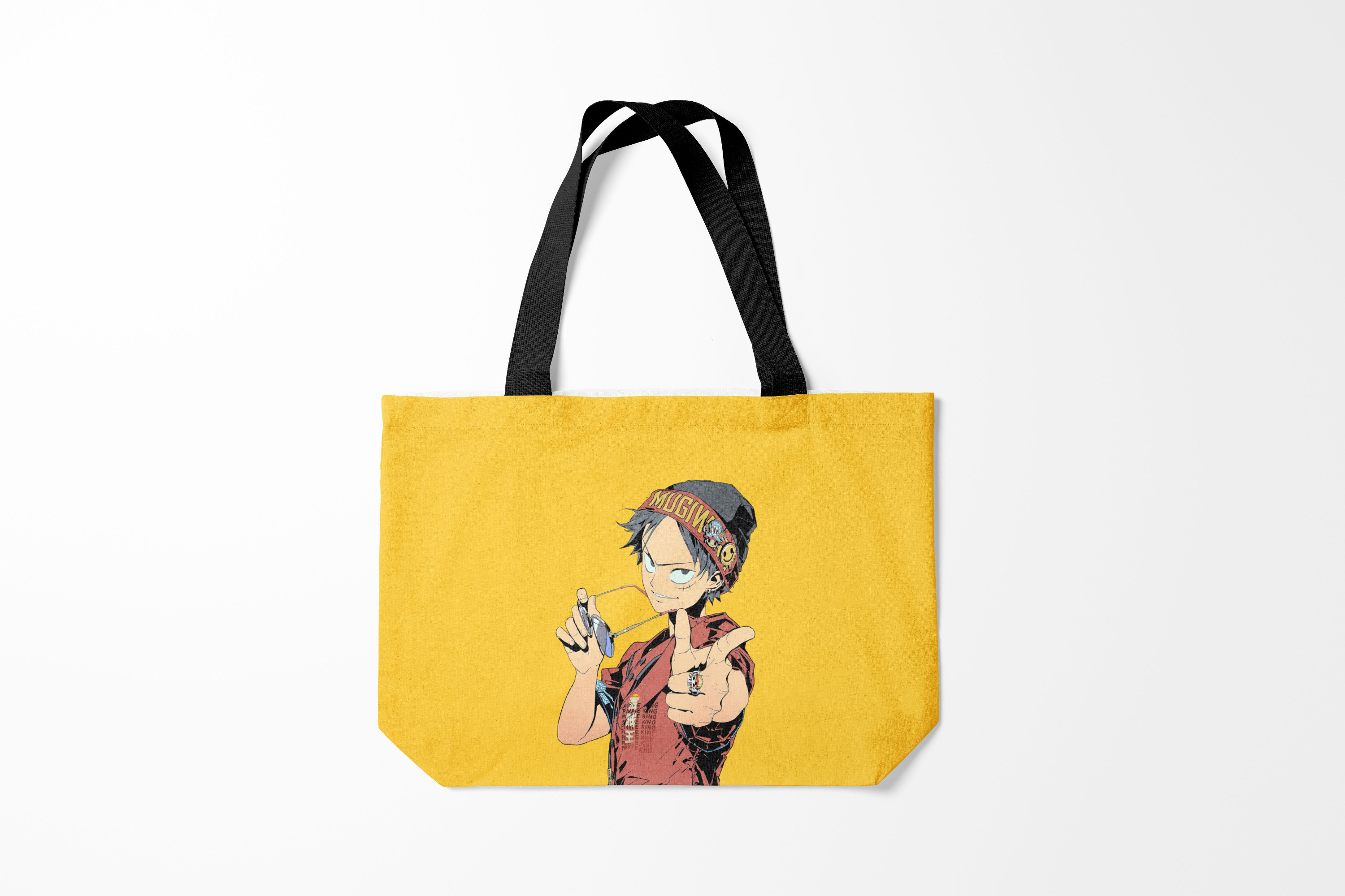 

Сумка шoппер унисекс Burnettie One Piece Luffy Луффи, желтый, One Piece Luffy Луффи