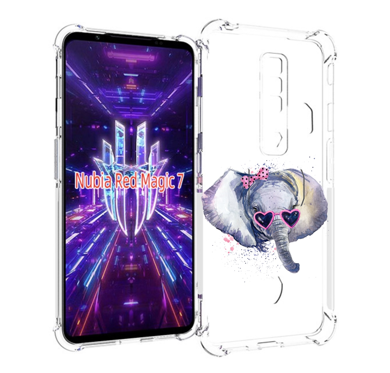 

Чехол MyPads слоник в очках для ZTE Nubia Red Magic 7, Прозрачный, Tocco