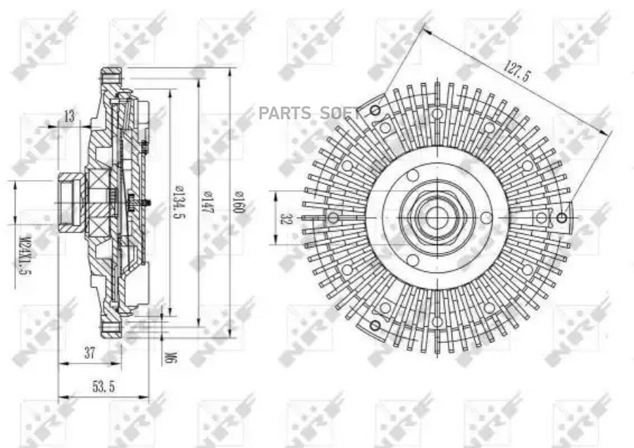 Термомуфта BMW E32,E34,E38,E39 87-01